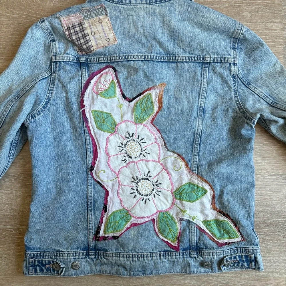 Upcycled Old Navy Patchwork Jean Jacket - Picture 14 of 15
